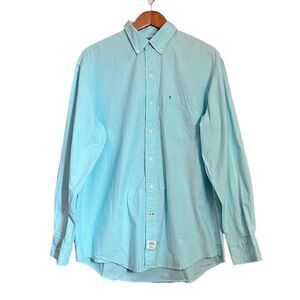 Izod saltwater light blue button down shirt.